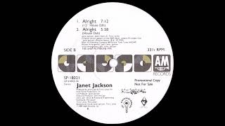 Janet Jackson - Alright (12” House Edit) (Remixed by Shep Pettibone) (US 12” Promo) (1990)