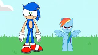 Sonic vs Rainbow Dash Dublado A grande corrida