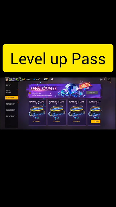 Buying Level up pass in Free Fire max😎