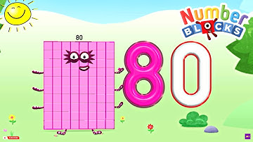 Numberblocks World App | Meet Numberblocks Eighty | Number 80 | Learn Tracing | Educational Game