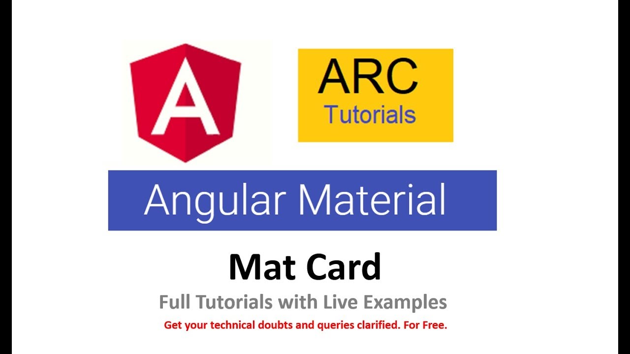 Volgen Verplicht tegel Angular Material Tutorial - Angular Mat Card | Angular Tutorials For  Beginners - YouTube