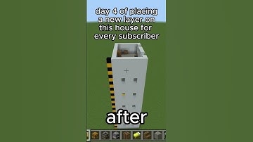 day 4 of placing a new layer on this house for every sub  #minecraft #minecraftshorts #challenge