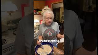 Brenda Gantt Baking Bread Pudding with Raisins R