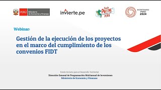 Gestión de la ejecución de proyectos FIDT
