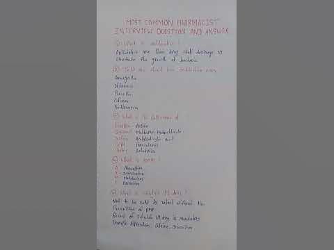 Most Common Pharmacist Interview Questions & Answers - YouTube