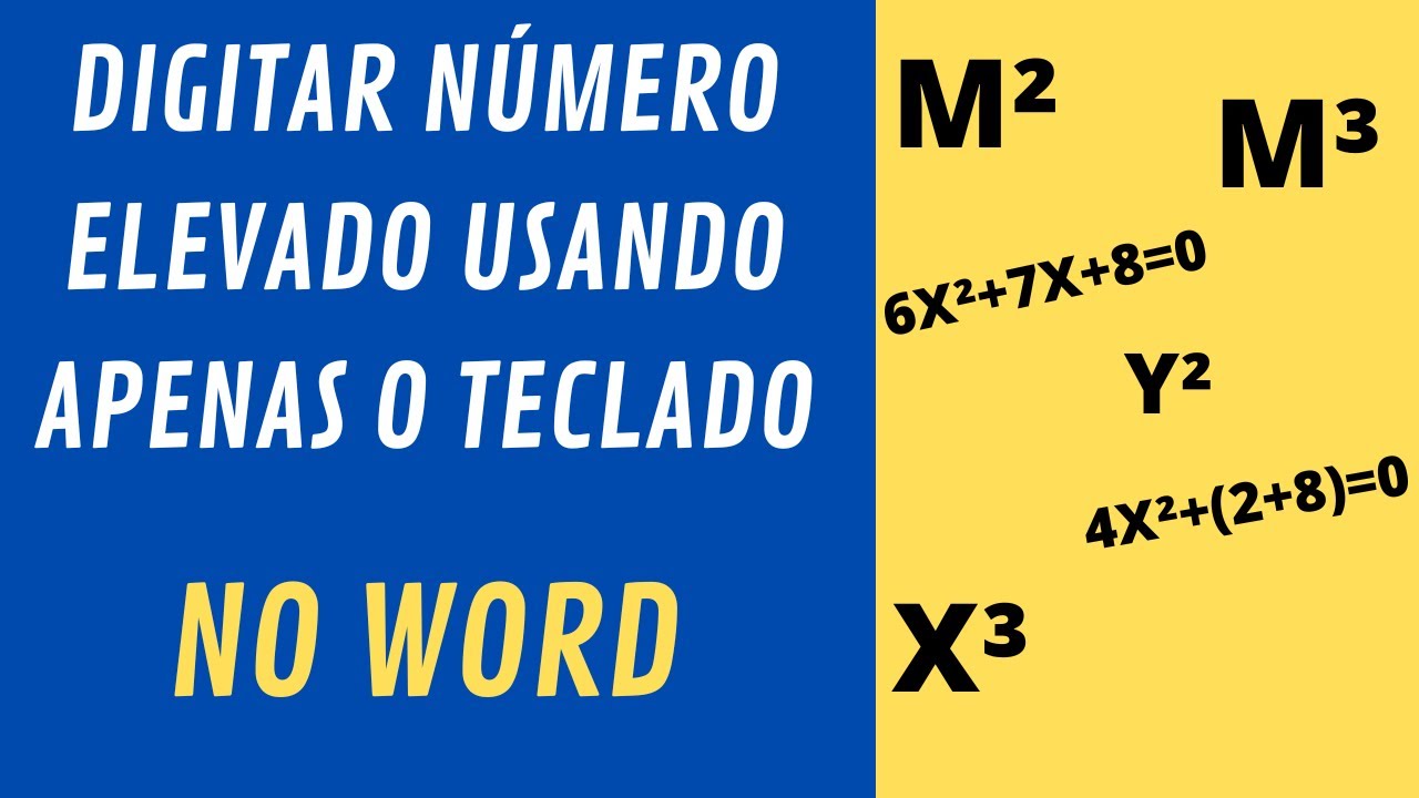 Como colocar número elevado no WORD