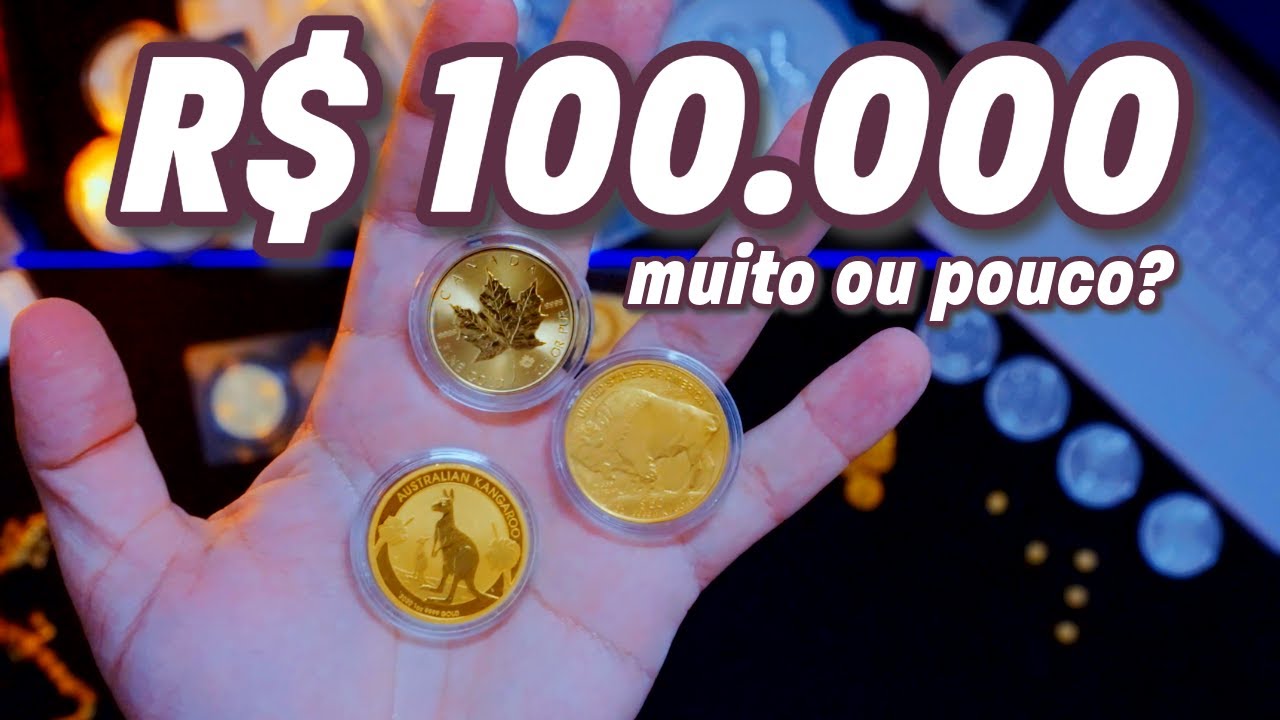 #ouro R$ 100.000 mil reais em moedas é muito ou pouco? - YouTube