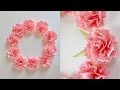 【折り紙】カーネーションのリース Paper Carnation Wreath