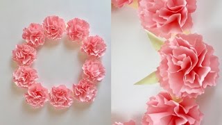 【折り紙】カーネーションのリース Paper Carnation Wreath