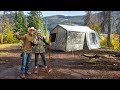 Her First Time Mountain CAMPING (Base Camp Set Up)