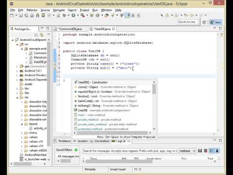 Android CRUD operation session 6 opening and closing database