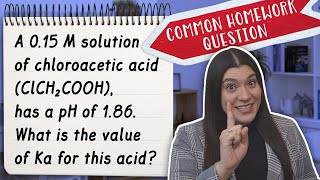 How to find the Ka of an acid when given pH