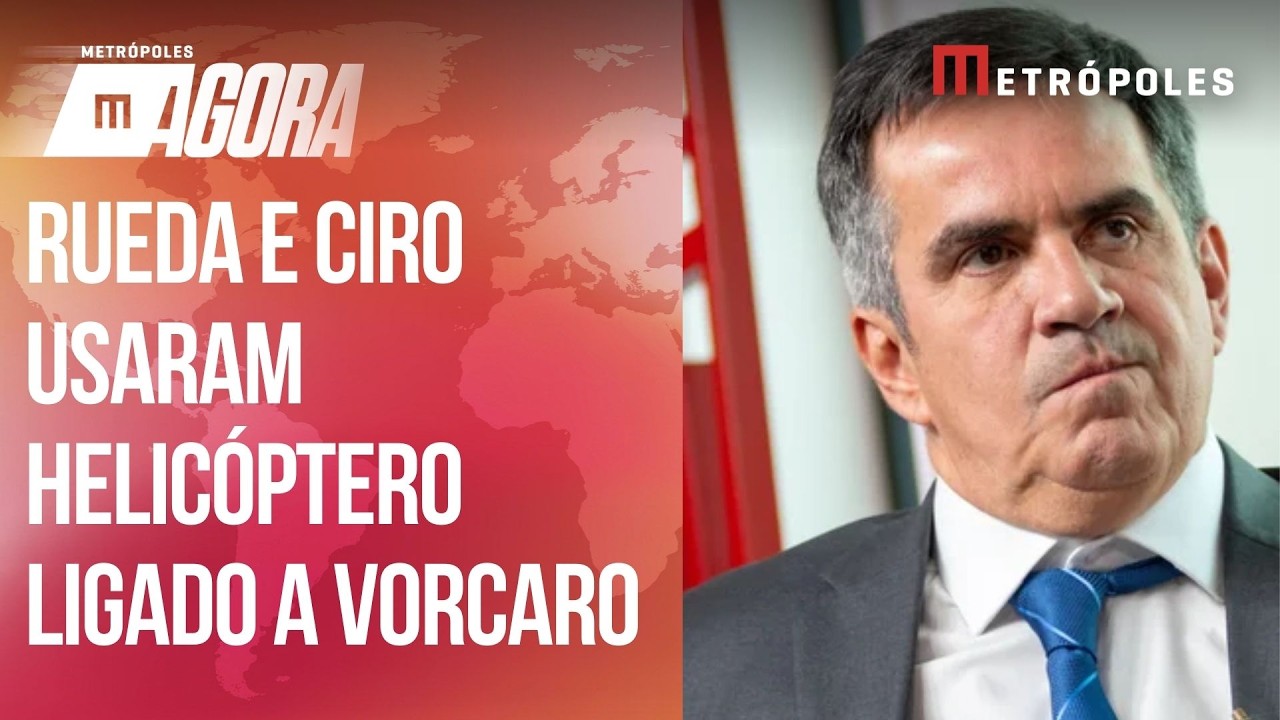 Ciro Nogueira e Rueda voaram em helicóptero ligado a Vorcaro