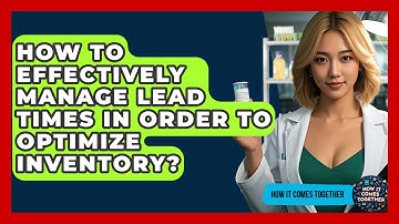 How To Effectively Manage Lead Times In Order To Optimize Inventory? - How It Comes Together