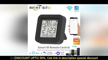 Tuya Smart WiFi Universal IR Remote Temperature Humidity Sensor for Air Conditioner TV AC Works with