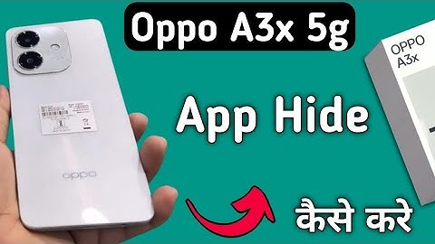 Oppo A3x 5g app hide kaise kare | How to hide apps on Oppo A3x 5g