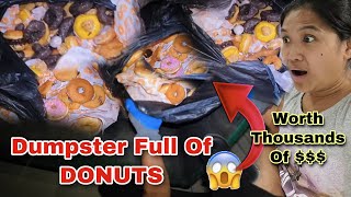 DUMPSTER DIVING FOUND THOUSAND DOLLARS WORTH OF DONUTS ON THIS DUMPSTER