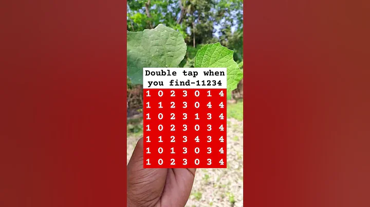 Double tap when you find-11234 #shorts #puzzlegame #mathstricks