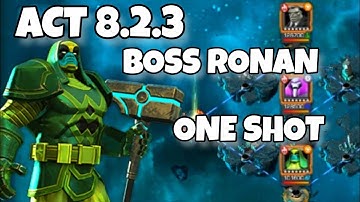 ACT 8.2.3 Boss Ronan One Shot • Mcoc • Marvel Contest of Champions 8.2
