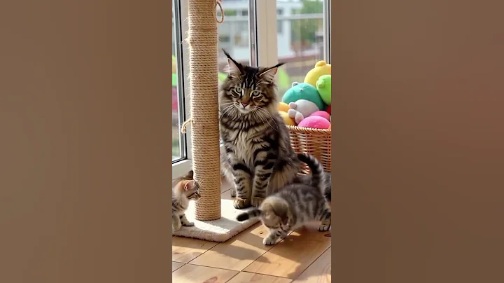 Watch the video about A lovely family-Maine Coon