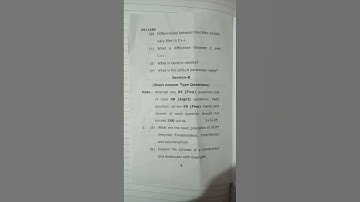 BCA Third Semester Objects Oriented Programming Paper of mgkvp