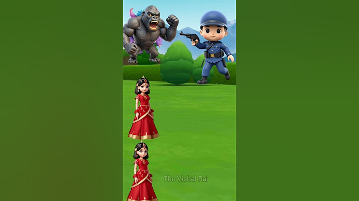 Gorilla Attacks the Princess! Can the Cop Save Her #cartoon #english #shorts