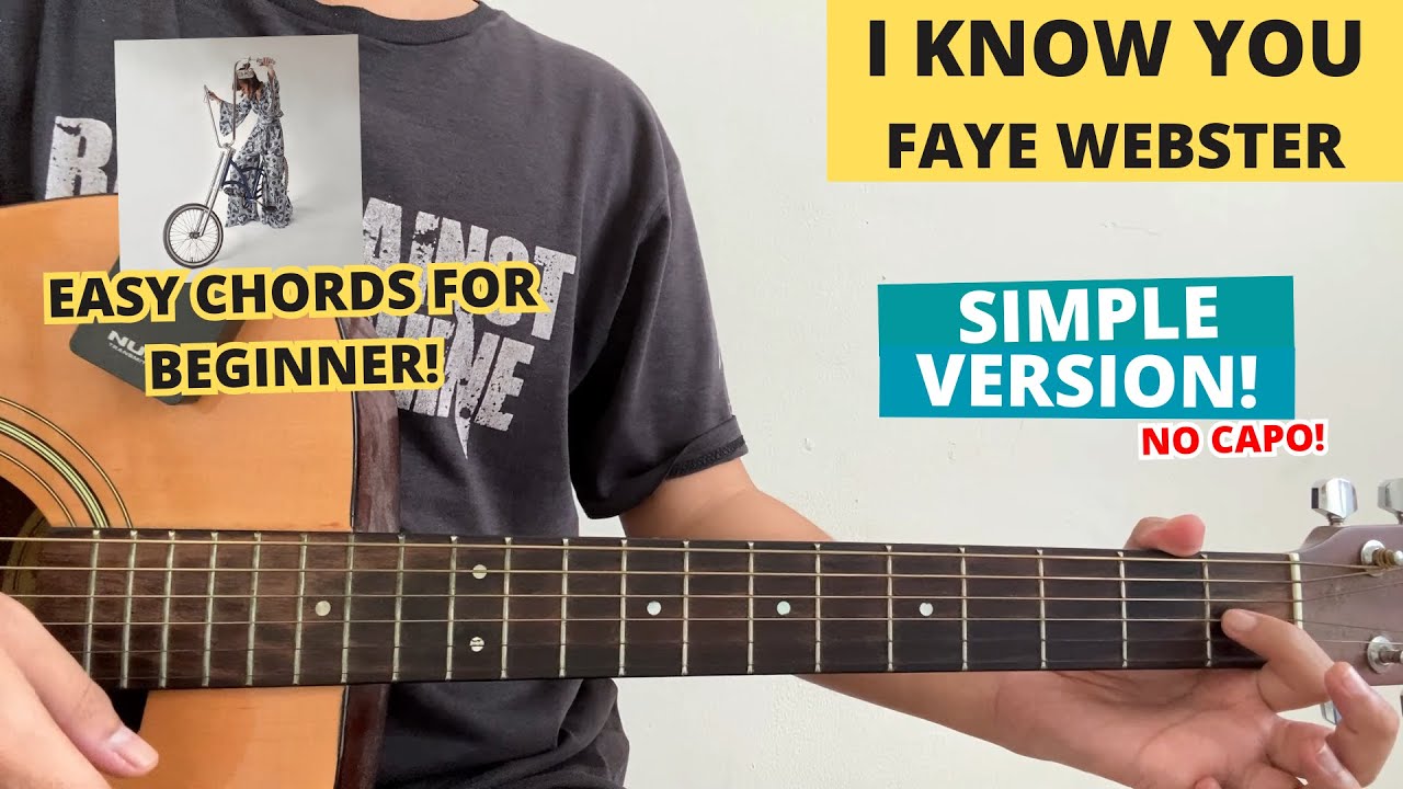 I Know You - Faye Webster (Guitar Tutorial) Easy Chords For Beginner! No Capo!