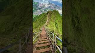 Stairway to Heaven (Haiku Stairs) in Oahu, Hawaii. ?? shorts travel hawaii