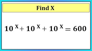 Nice Logarithm Math Simplification | Find the Value of X