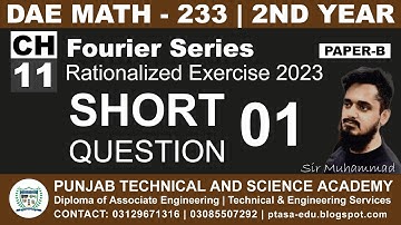 DAE MATH 233 Chapter 11 Short Question 1