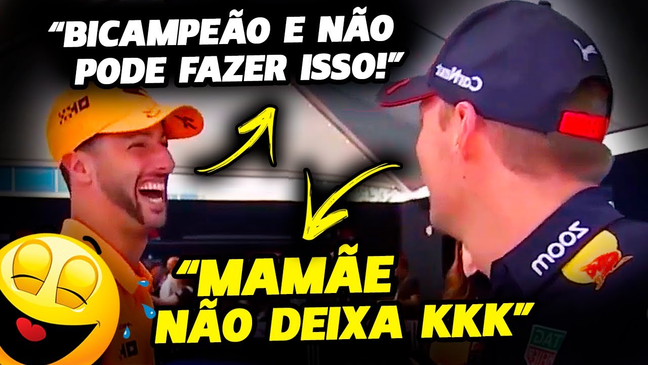 RICCIARDO ATRAPALHA ENTREVISTA DE VERSTAPPEN E ZUEIRA ACONTECE