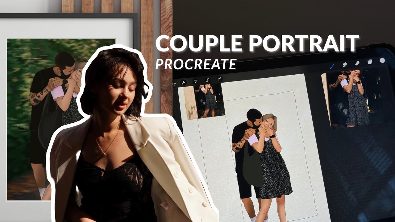 Digital Portrait Speedpaint | Procreate Illustraition | couple portrait