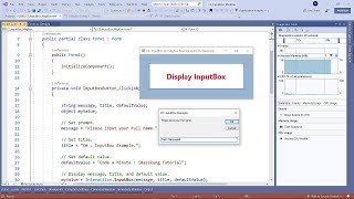 C# How to use the InputBox and MsgBox functions