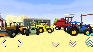 Blocky Farm & Racing 2018 - The first day of wheat harvest has arrived | Android / Ios GamePlay 4k