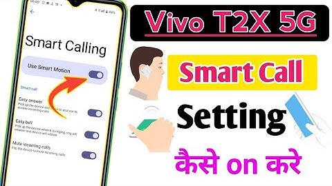 Vivo T2x 5g smart call setting/how to enable smart call in vivo t2x 5g mobile/call smart banaye
