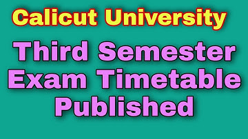 Calicut University Exam Timetable Published | Jobin Kaveri