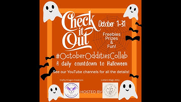 Countdown to Halloween with us in the #OctoberOdditiesCollab  A tag a day challenge with freebies!