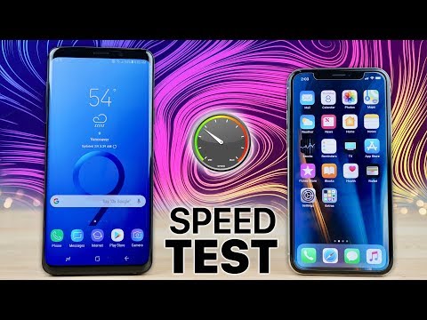 Samsung Galaxy S9 Plus vs iPhone X SPEED Test!