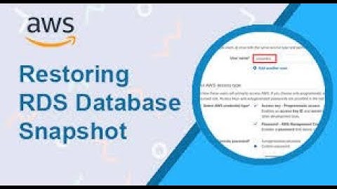 Restore RDS instance from snapshot | Relational database service restore from snapshot #rds