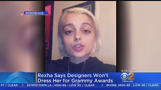 Rexha, who is nominated for two grammys, says she'll still be at the
grammys and on red carpet. sara donchey reports.