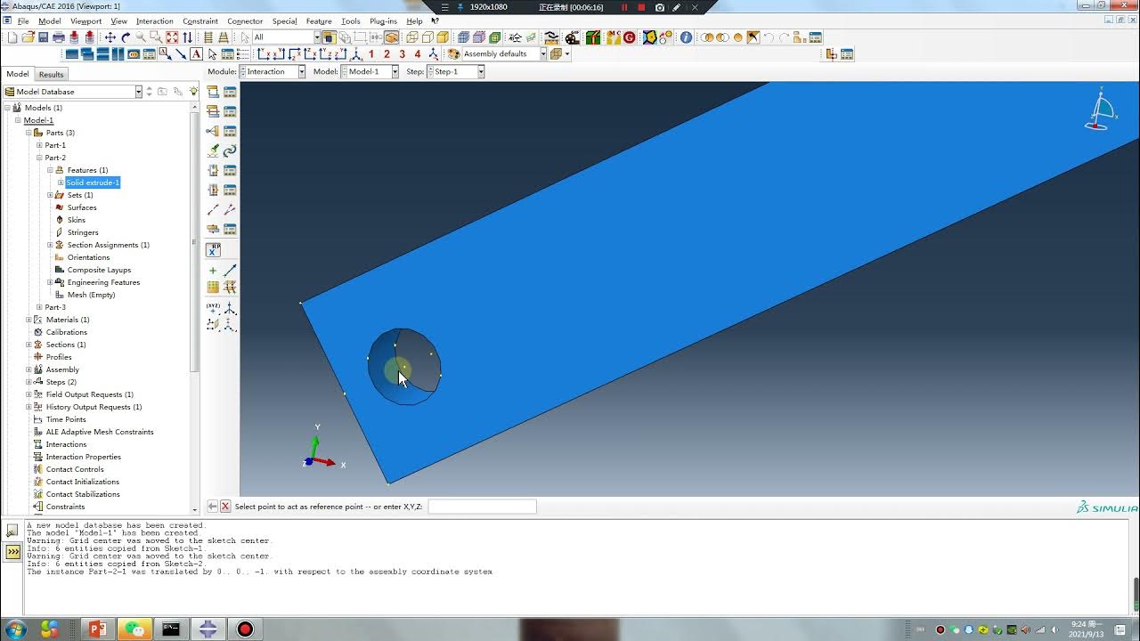  51 ABAQUS Tutorial How to use hinge and translator connector YouTube
