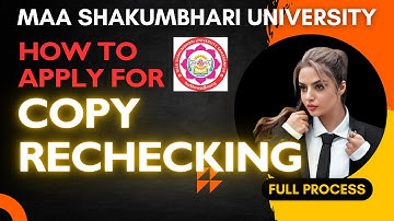 COPY RECHECKING PROCESS || MAA SHAKUMBHARI UNIVERSITY SAHARANPUR