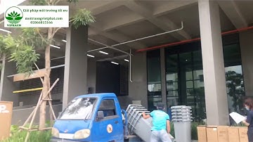 Thùng rác nhựa 240 lít màu xám rất đẹp cho chung cư / viphaen.com