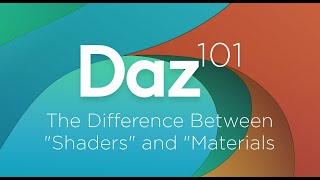 Daz 3D Tutorial: The Difference between 'Shaders' and 'Materials