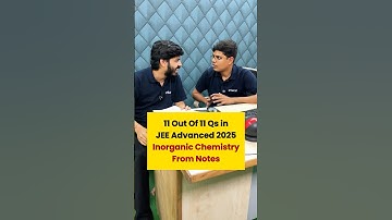 JEE Advanced 2025 Inorganic Chemistry all 11 Questions EXACT Same 💀🔥 #shorts #esaral #iit #jee #new