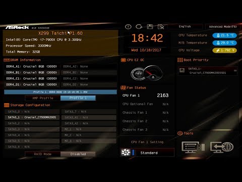 ASRock X299 Taichi BIOS Overview