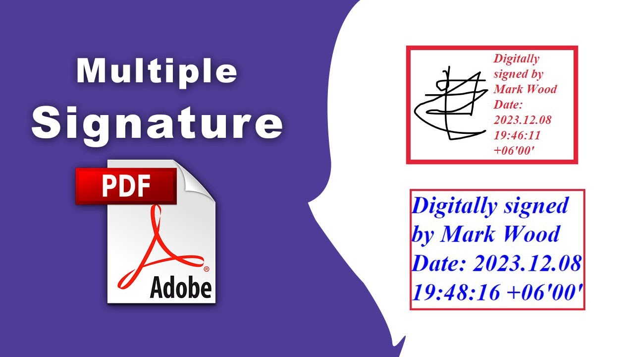 How To Create Multiple Digital Signatures In Pdf Prepare Form Using