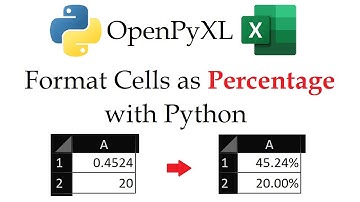 OpenPyXL -  Format a Cell as a Percentage in an Excel Worksheet with Python | Data Automation