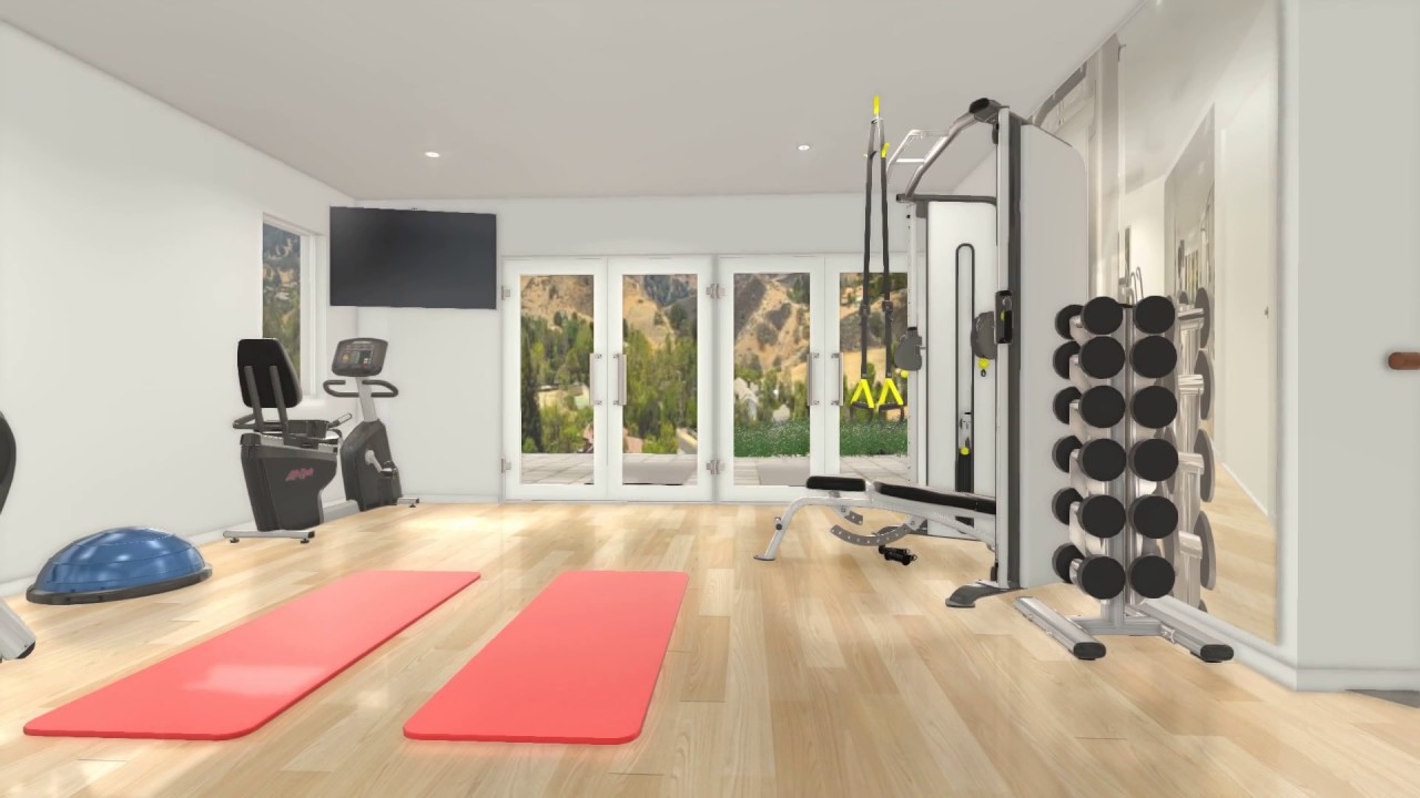 Custom 3D  Home  Gym Interior Design  v2 by FS2 Training  LLC 