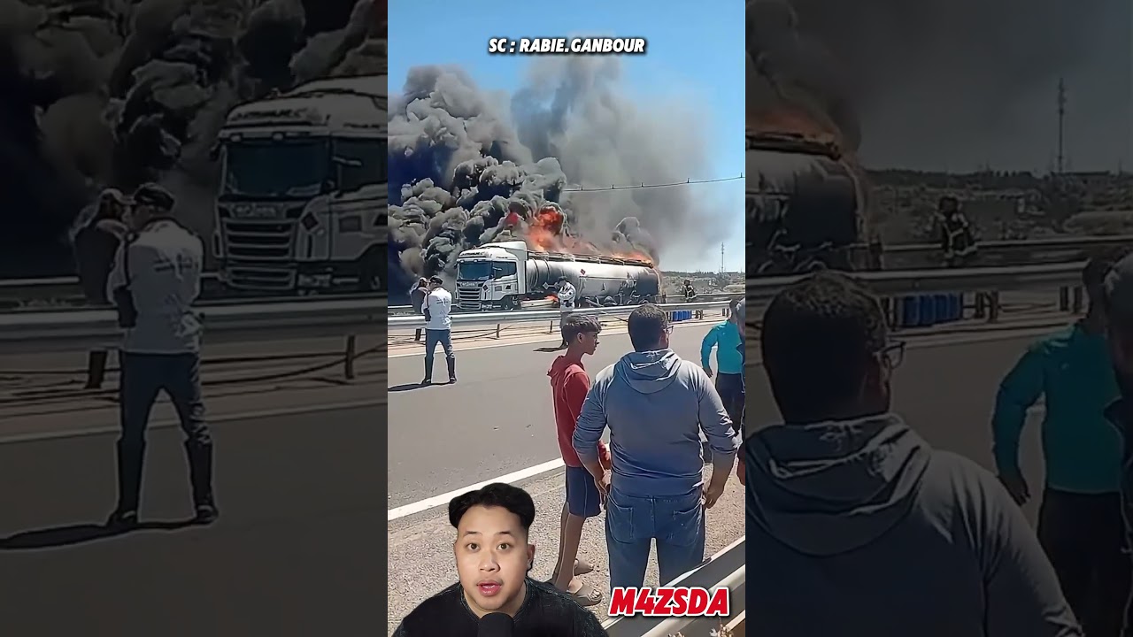 Viral! Truck Pengangkut BBM Kebakaran! #m4zsda #shortvideos #shorts #reaction